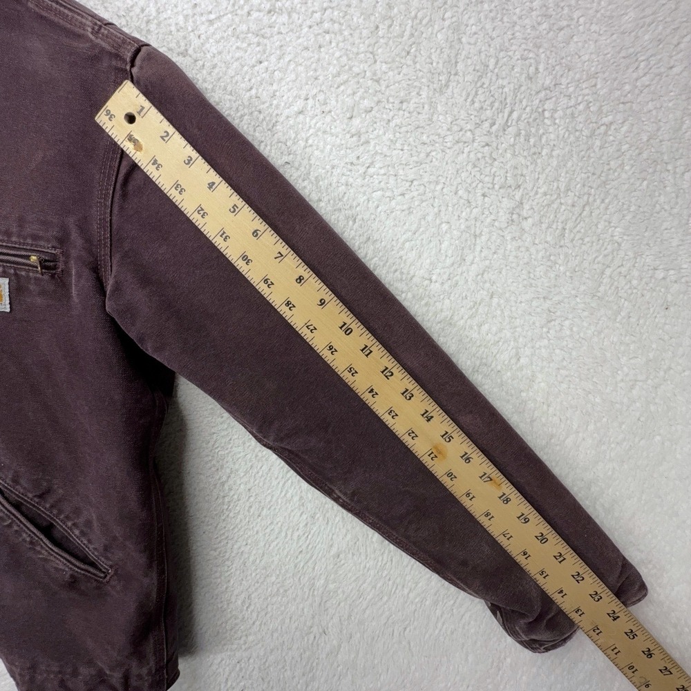 Carhartt Sierra Jacket Sherpa Lined Womens Small WJ141 DWN Deep Wine Purple - Picture 6 of 16
